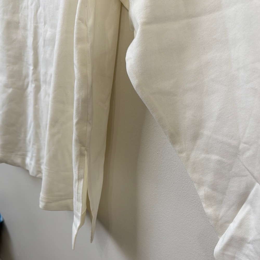 Topshop Oversized Collared Cream Women's Top New with tag long sleeve V Neck - Picture 6 of 9